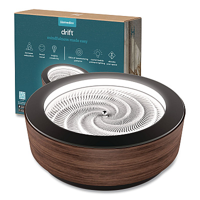 Drift Premium Wood Sand Table, 10" Diameter x 3.42"h, Walnut (ST180WN)