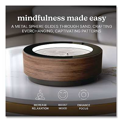 Drift Premium Wood Sand Table, 10" Diameter x 3.42"h, Walnut (ST180WN)