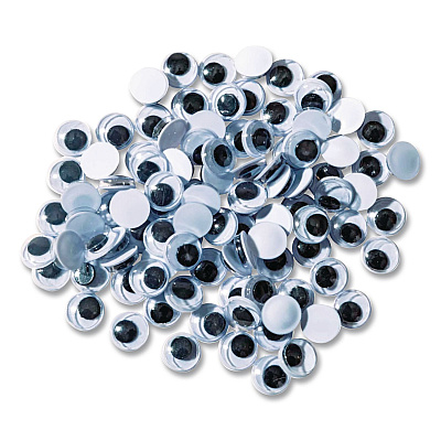 Creativity Street Wiggle Eyes, 0.39", Black, 50/Pack (824556)