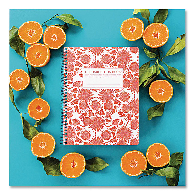 Spiral Composition Book, Medium/College Rule, Sunflowers, (80) 9.75 x 7.5 Sheets (16580)