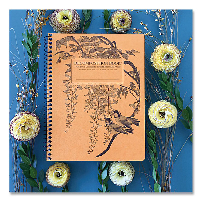 Spiral Composition Book, Medium/College Rule, Leafy Perch, (80) 9.75 x 7.5 Sheets (16998)