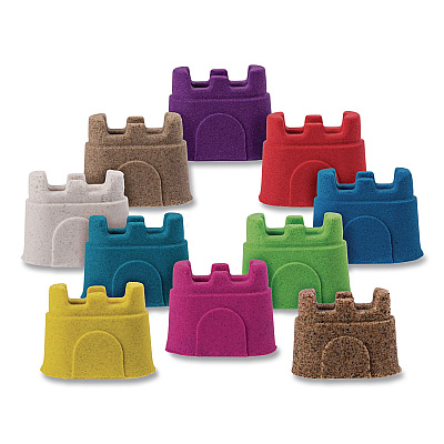 Sand with Castle Molds, Assorted Colors, Ages 3 and Up, 10/Pack (6052995)