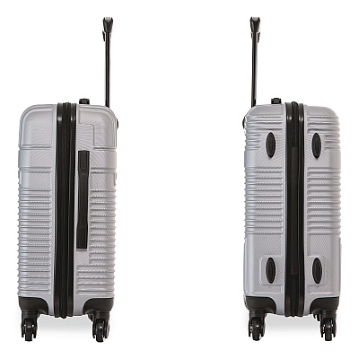 InUSA Luggage Resilience 20" Hardside Carry-On Suitcase, 14.96 x 8.66 x 21.65, Silver (IURES00SSIL)