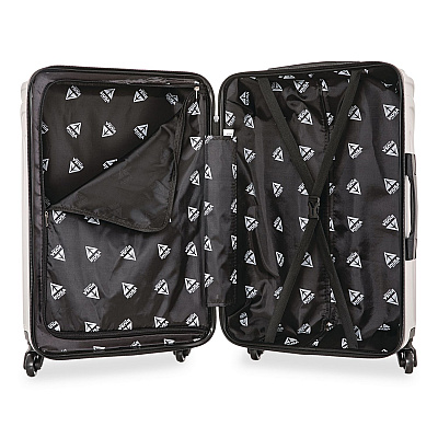 InUSA Luggage Vasty Three-Piece Hardside Spinner Luggage Set, Gray (IUVASSMLGRE)