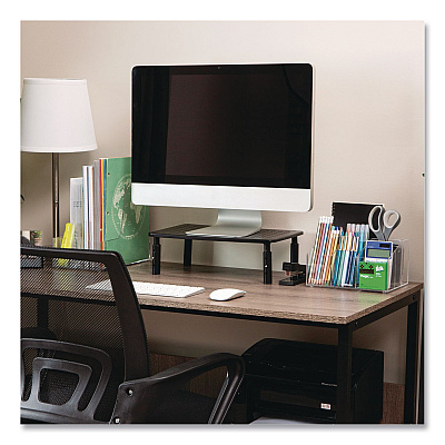 Mind Reader 7-Compartment Desk Tray, 8.5 x 6.5 x 4.75, Clear, Acrylic (AORGCLR)