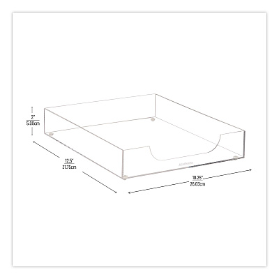 Mind Reader Acrylic Desk Tray, 10.25" x 12.5" x 2", Clear (ATRAYCLR)