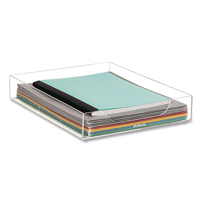 Mind Reader Acrylic Desk Tray, 10.25" x 12.5" x 2", Clear (ATRAYCLR)