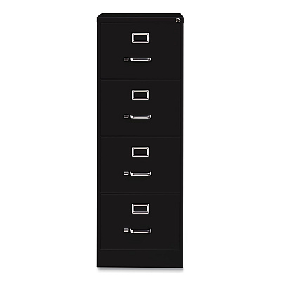 Hirsh Industries Commercial Vertical Legal File Cabinet, 4 Legal Size File Drawers, 18 x 26.5 x 52, Black (14107)