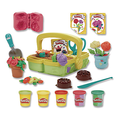 Hasbro Play-Doh Blooming Flowers Playset, Assorted Colors (G0492)