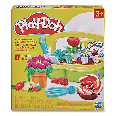 Hasbro Play-Doh Blooming Flowers Playset, Assorted Colors (G0492)