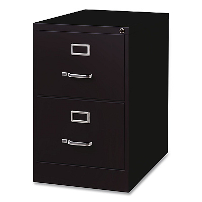 Hirsh Industries Commercial Vertical Legal File Cabinet, 2 Legal Size File Drawers, 18 x 26.5 x 28.37, Black (14103)