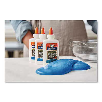 Elmer's Washable School Glue, 4 oz Bottle, Dries Clear (E304NREA)