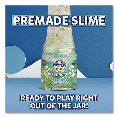 Elmer's Gue Premade Crunchy Slime, Assorted Colors, 2/Pack (2223183)