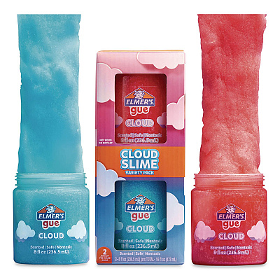 Elmer's Gue Premade Cloud Slime, Blue/Pink, 2/Pack (2223188)