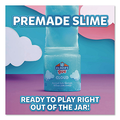 Elmer's Gue Premade Cloud Slime, Blue/Pink, 2/Pack (2223188)