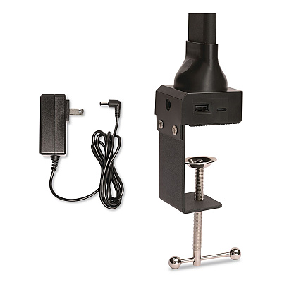 General Printing & Design Wellness Series LED Desk Lamp, Articulating Neck, 17.5" High, Black (EGPDL18BLKS)