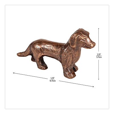 Mind Reader Dachshund Figurine, 3 x 4 x 1.75, Antique Brass (DOGDECBRZ)
