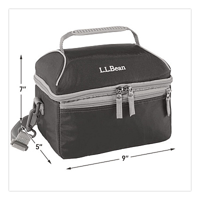 Flip-Top Insulated Lunch Box, 9 x 5 x 7, Black (0SUL710000)