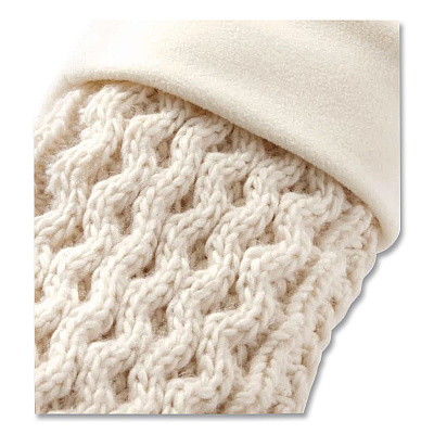 Fisherman's Knit Christmas Stocking, 7.5 x 24, Cream (521380459)