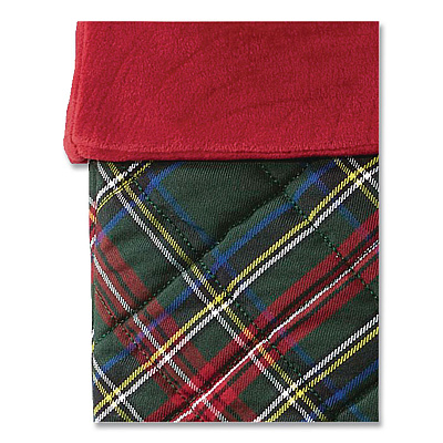 Tartan Velvet Stocking, 8.5 x 22, Green Plaid (521381972)