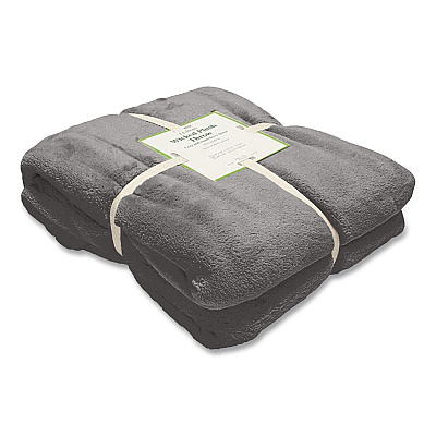Wicked Plush Throw, 50 x 60, Charcoal Gray Heather (3027816986)