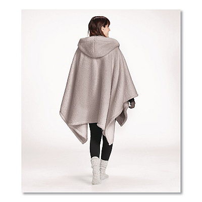 Cozy Sherpa Wearable Throw, 58 x 60, Gray (5148468281)