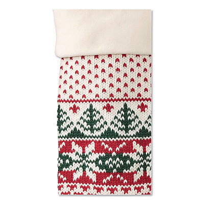Fair Isle Christmas Stocking, 7.5 x 24, Cream Fair Isle Print (52138238730)