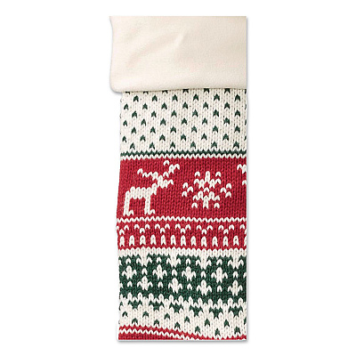 Fair Isle Christmas Stocking, 7.5 x 24, Red Fair Isle Print (52138249745)