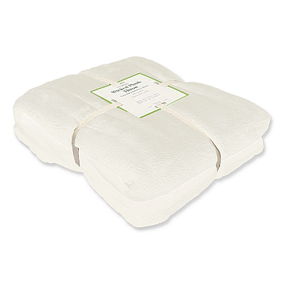 Wicked Plush Throw, 50 x 60, Antique White (302781455)