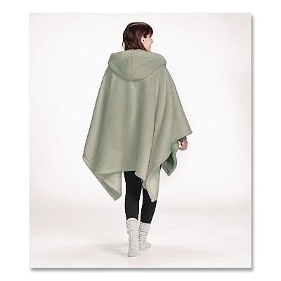 Cozy Sherpa Wearable Throw, 58 x 60, Silver Sage (51484649461)