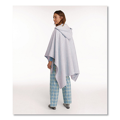Cozy Chenille Wearable Throw, 60 x 58, Shadow Blue (52388429707)