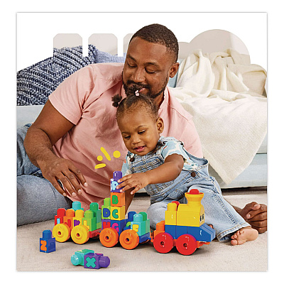Mattel MEGA BLOKS ABC Musical Train, Preschool, 46 Pieces (FWK22)
