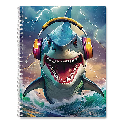 ECCOLO One-Subject Notebook, Wide/Legal Rule, Dino or Shark, Randomly Assorted, (80) 11 x 8.5 Sheets (ST845D)