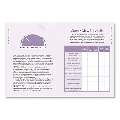 Quarto Career Glow Up Self-Help Guided Journal, Blue Cover, (160) 8.75 x 6.75 Sheets (978163106871)