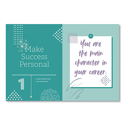 Quarto Career Glow Up Self-Help Guided Journal, Blue Cover, (160) 8.75 x 6.75 Sheets (978163106871)