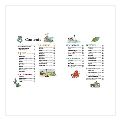 Quarto 50 States Bucket List Guided Journal, Blue Cover, (176) 8.75 x 6.75 Sheets (978076038849)