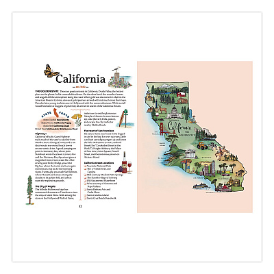 Quarto 50 States Bucket List Guided Journal, Blue Cover, (176) 8.75 x 6.75 Sheets (978076038849)