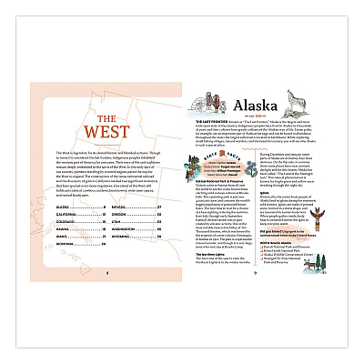 Quarto 50 States Bucket List Guided Journal, Blue Cover, (176) 8.75 x 6.75 Sheets (978076038849)