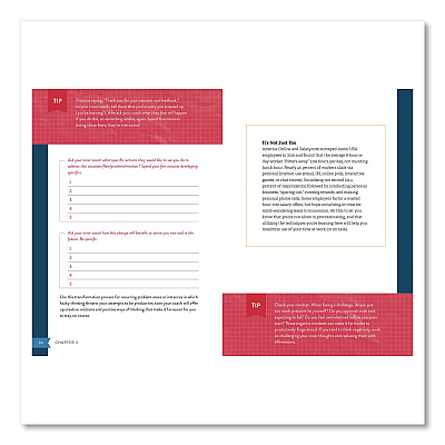 Quarto 5-Minute Productivity Workbook Journal, White/Blue/Red Cover, (192) 8 x 6 Sheets (978078584205)