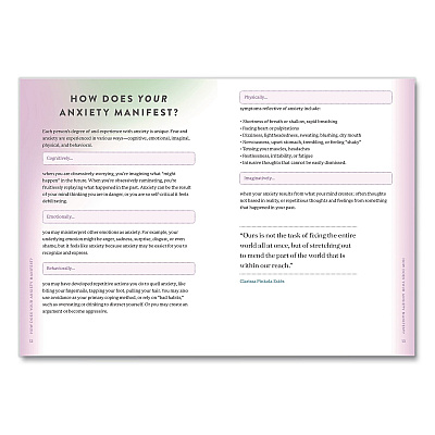Quarto Overcome Your Anxiety Guided Journal, Aqua/Cream Cover, (192) 8 x 6 Sheets (978078584403)
