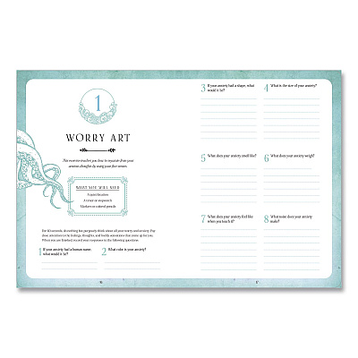 Quarto Find Your Calm Anxiety Guided Journal, Green Cover, (160) 8.75 x 6.75 Sheets (978157715299)