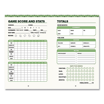 Quarto Golf Scorecard Guided Journal, Green Cover, (96) 5.5 x 3.5 Sheets (978157715487)