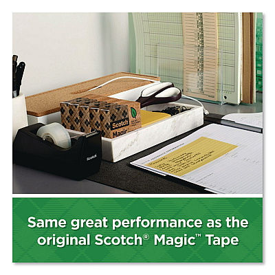 Scotch Magic Greener Tape Refill, 1" Core, 0.75" x 25 yd, Transparent, 6 Rolls/Pack (812S6)