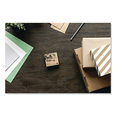 Scotch Magic Greener Tape Refill, 1" Core, 0.75" x 25 yd, Transparent, 6 Rolls/Pack (812S6)