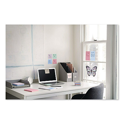 Post-it Notes Super Sticky Super Sticky Notes, 3" x 3", Randomly Assorted Energy Boost and Playful Primaries Colors, 45 Sheets/Pad, 15 Pads/Pack (65415SSPS2)