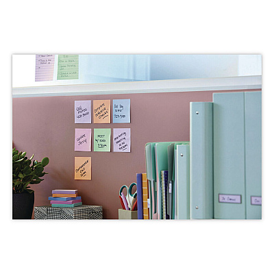 Post-it Notes Super Sticky Super Sticky Notes, 3" x 3", Randomly Assorted Energy Boost and Playful Primaries Colors, 45 Sheets/Pad, 15 Pads/Pack (65415SSPS2)