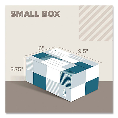 Scotch Designer Small Mailing/Shipping Box, 6 x 9 x 3.75, Blue/White Plaid (SDBOXSM)