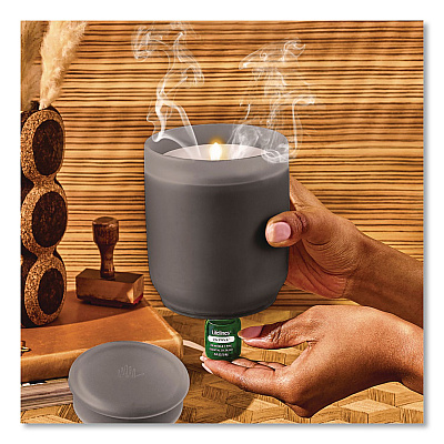 Lifelines Aromatherapy Essential Oil Flameless Candle Diffuser, Fir Needle and Pine Scent Essential Oil, 5 x 5 x 5, Frosted Glass (111612)