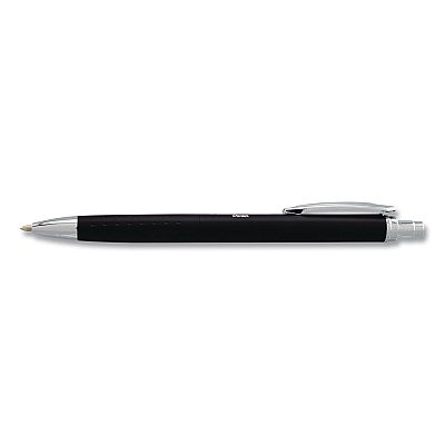 Pentel GlideWrite Executive Hybrid Gel Pen, Retractable, Medium 1 mm, Black Ink, Black/Silver Barrel, 3/Pack (BX970ABP3A)