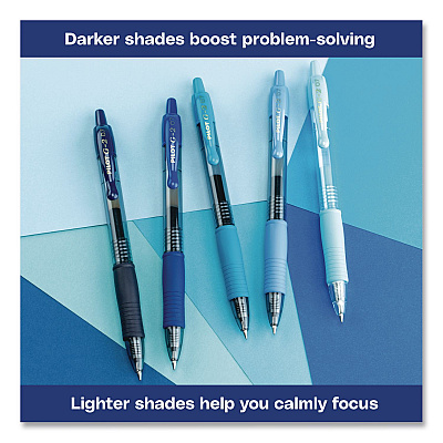 Pilot G2 Edge Colors of Tranquility Premium Gel Pens, Shades of Blue, Retractable, Fine 0.7 mm, Assorted Ink/Barrel Colors, 5/Pack (XP031001)
